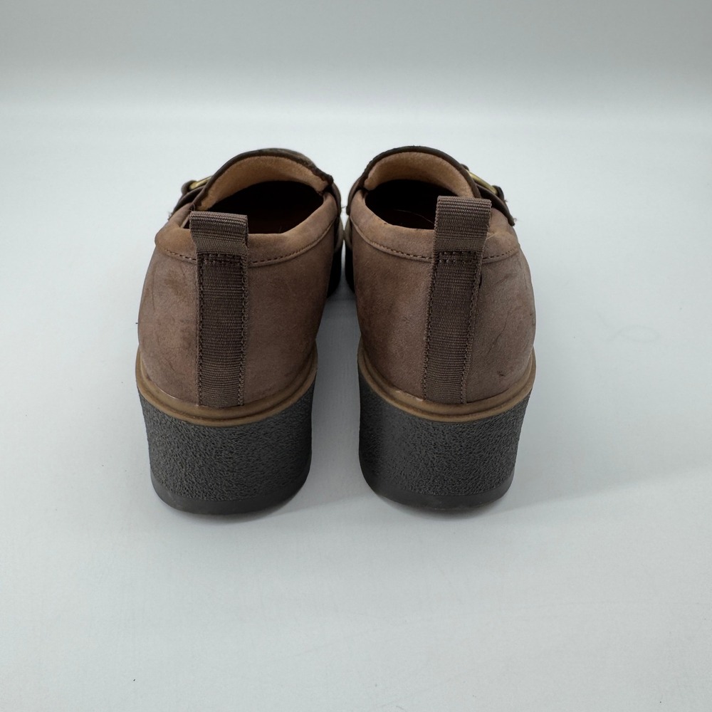 Soul Naturalizer Platform Loafers 7 Brown Wedge Chunky Slip On Joyla Academia - Picture 5 of 13